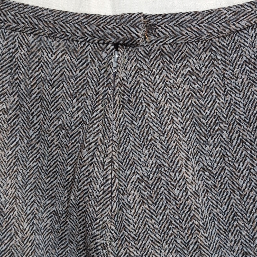 Handmade Grey Herringbone High Rise Straight Leg Pants Size 30 - Picture 3 of 4